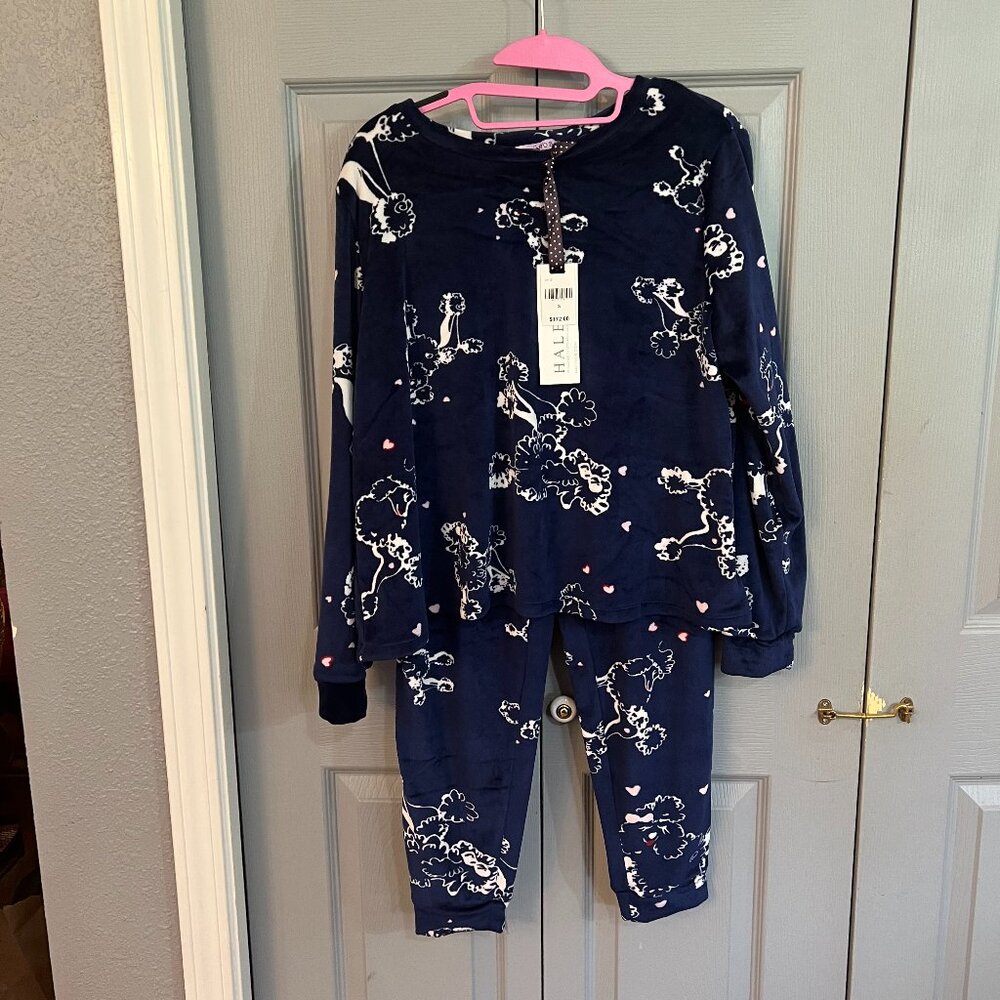 Hale Bob Poodle Heart PJs 2PC Set, Small Pajamas